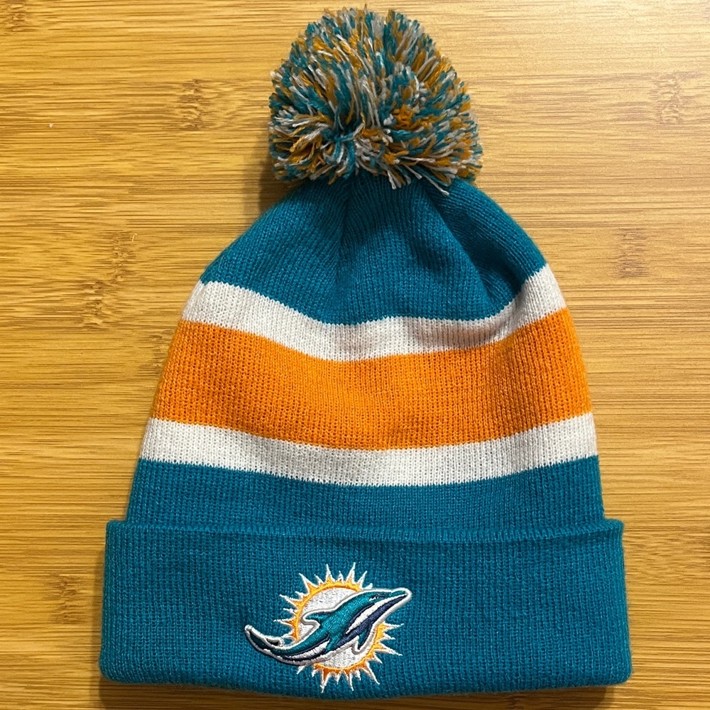 Miami Dolphins NFL Pom Beanie